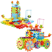 Thumbnail for Battery Operated 81pcs Rotating Building Blocks with Gears for STEM Learning