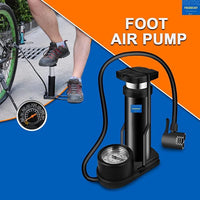 Thumbnail for Black Foot Pump Aluminum + ABS Portable Foot Activated Foot Air Pump for car and Bike Bicycle