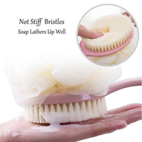 Thumbnail for 2 IN 1 loofah with handle, Bath Brush, back scrubber, Bath Brush with Soft Comfortable Brist ⭐⭐⭐⭐⭐