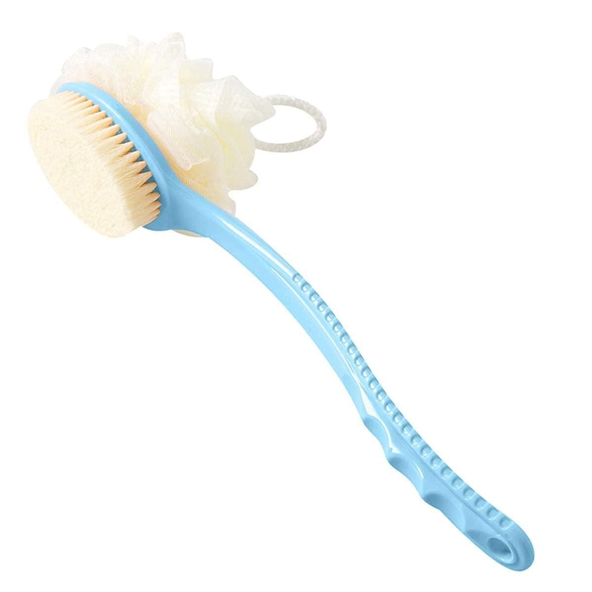 2 IN 1 loofah with handle, Bath Brush, back scrubber, Bath Brush with Soft Comfortable Brist ⭐⭐⭐⭐⭐