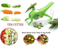 Thumbnail for Vegetable Cutter 5 Sharp Blade with Peeler 2 in 1 Multi-Color