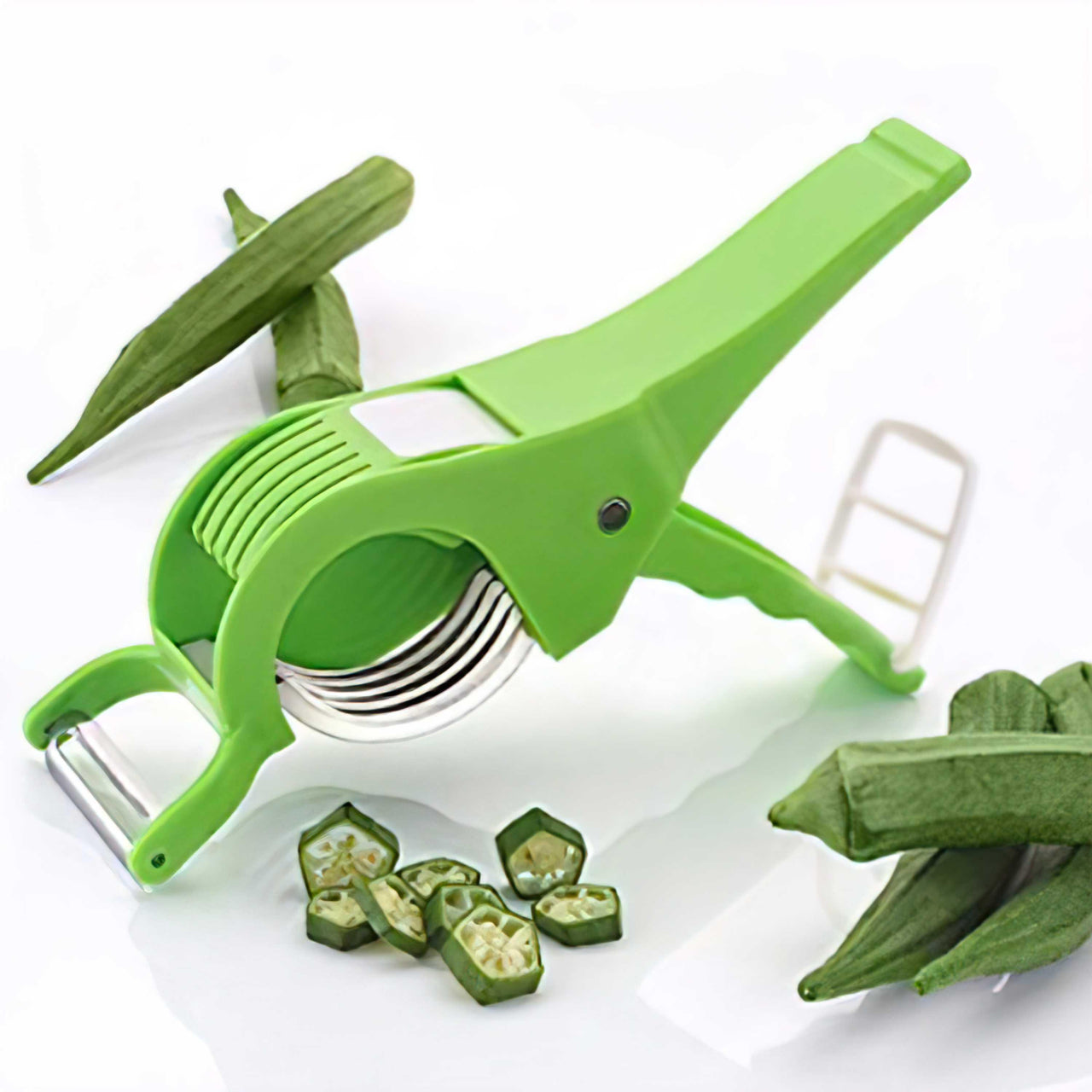 2 in 1 Vegetable Cutter with Peeler (Multicolour)