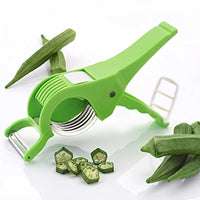 Thumbnail for 2 in 1 Vegetable Cutter with Peeler (Multicolour)