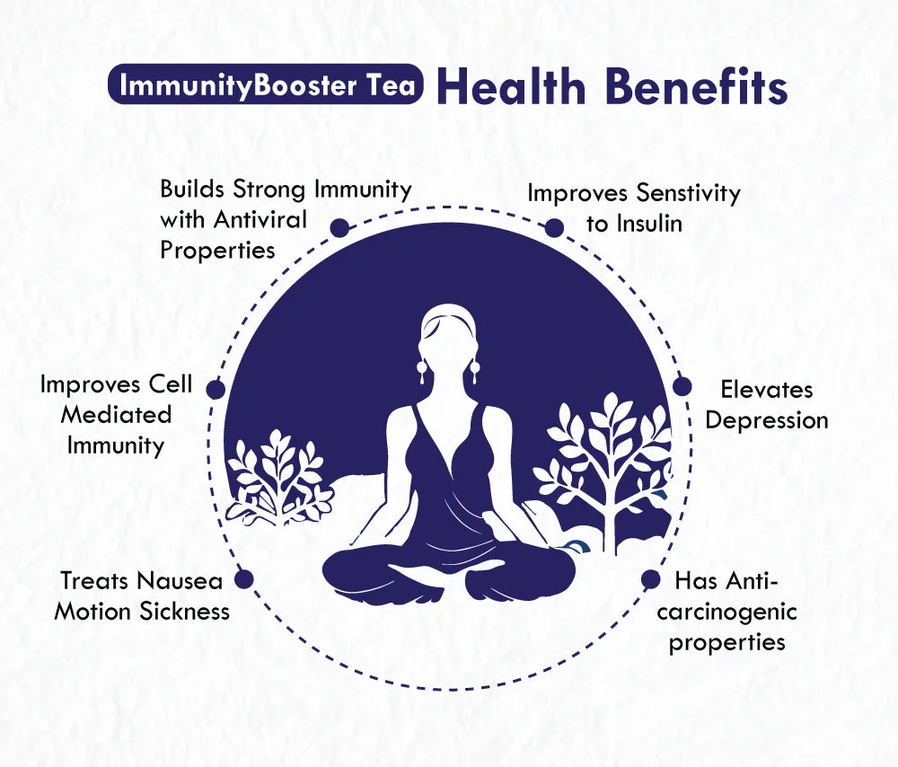 Freshville Immunity Tea | Pure & Natural | Immunity Booster | Improving Concentration (3 Month Pack)