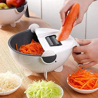 Thumbnail for 9 in 1 Multifunction Plastic Magic Rotate Vegetable Cutter