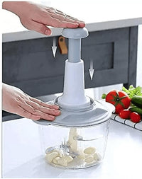 Thumbnail for Food Chopper, Steel Large Manual Hand-Press Vegetable Chopper Mixer Cutter to Cut Onion, Salad, Tomato, Potato