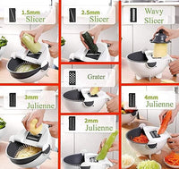 Thumbnail for 9 in 1 Multifunction Plastic Magic Rotate Vegetable Cutter