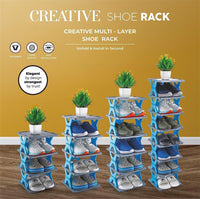 Thumbnail for Smart Foldable Shoes Tier Shoe Rack 4 Layer