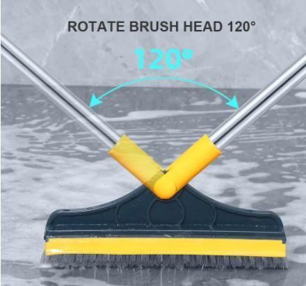 Floor Brush- 2 In 1 Long Handle Wiper Stiff Bristle Floor Brush ⭐⭐⭐⭐⭐